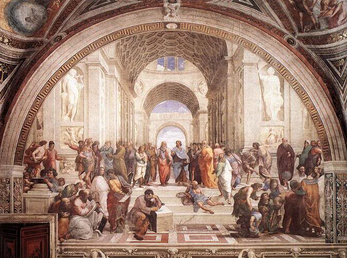 16th Century Raphael Painting of Plato and Aristotle
