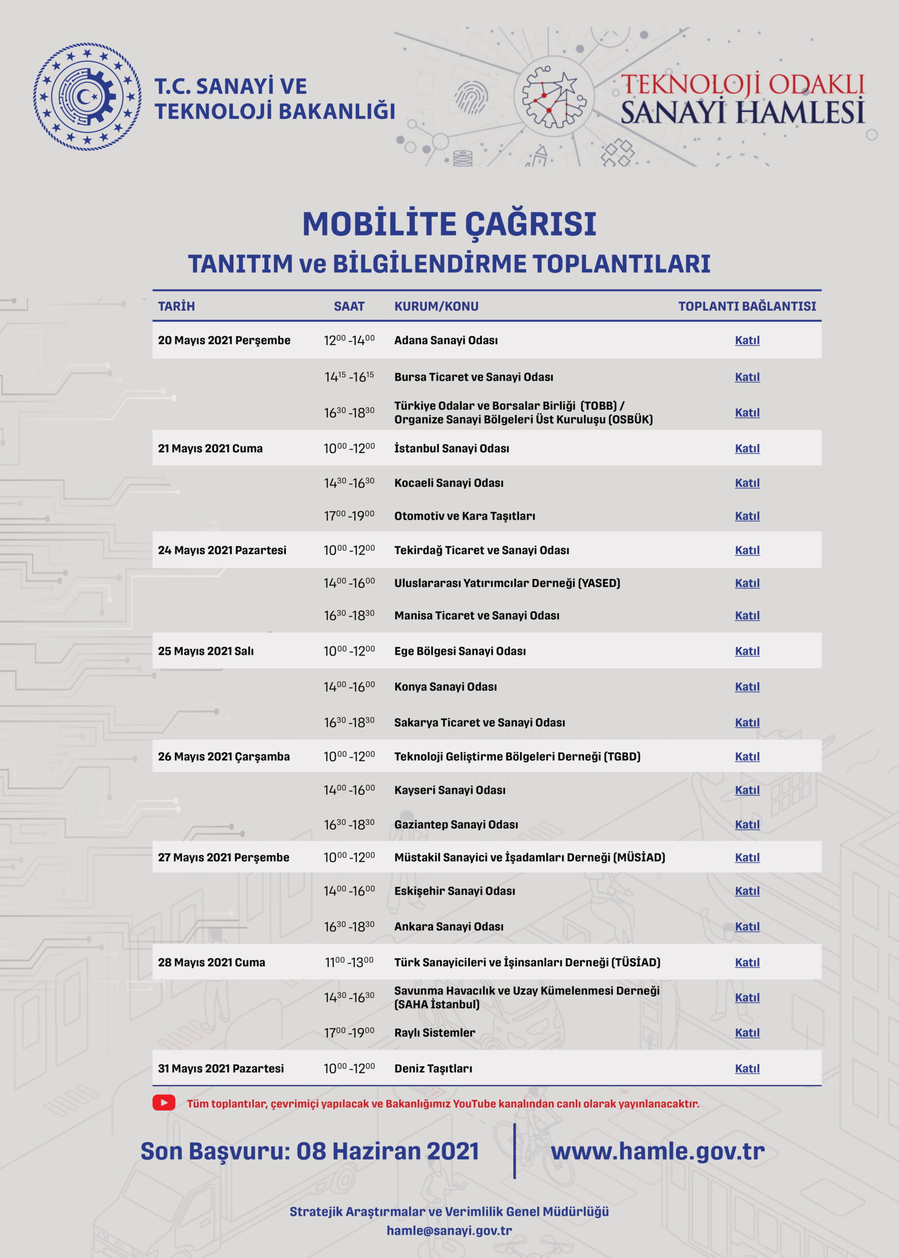 Mobilite Çağrısı Tanıtım ve Bilgilendirme Toplantıları Afişi-1